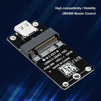 NGFF, Hogy USB-3.2 C-Típusú SATA SSD Kelő 10Gbps Adapter Kártya M. 2 B Gombot M2 NGFF SSD Adapter SATA3 6Gbps Támogatás M2-es SSD 2230/42/60/80