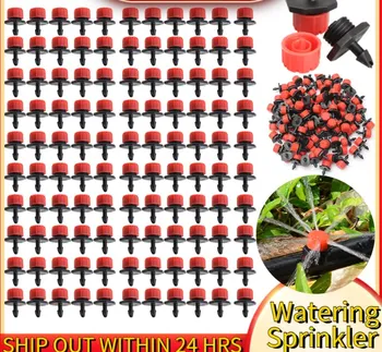 Kerti Öntöző Fúvóka Állítható Dripper Sprinkler Emitter Micro-Drip Erkély Üvegházhatású Öntözés Fröccsenő Víz Cseppentő Fejét