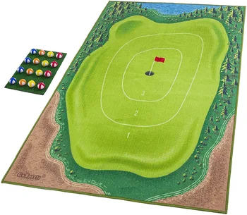 Mini Alkalmi Golf Játék Készlet Beltéri Kültéri Golf Ütő Mat Golf Labdát a Képzés Gyakorlat Szőnyeg a Gyermekek Helyes Testtartást